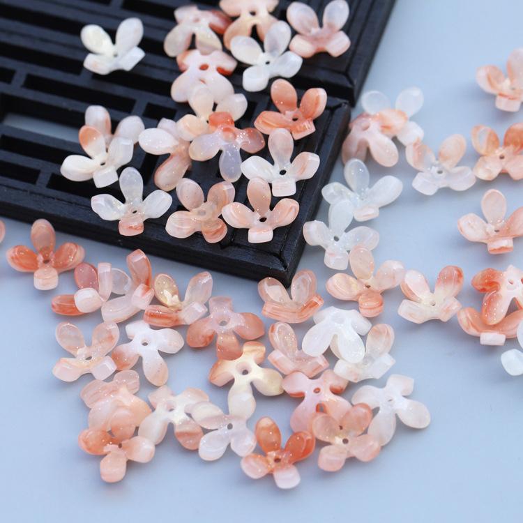 10-50pcs Flower Beads Caps Czech Glass Petal Charms Pendants Loose Spacer Bead for Jewelry Making DIY Accessories Wholesale