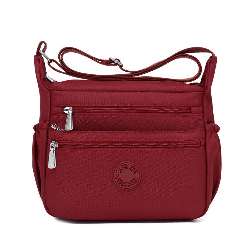 

Вместительная сумка кроссбоди Женская легкая водоотталкивающая нейлоновая сумка через плечо Сумка для мамы красный