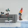 Wooden Bird Wall Art Parrot Statue Creative Crafts for Garden Study Room Farmhouse Bedroom Porch