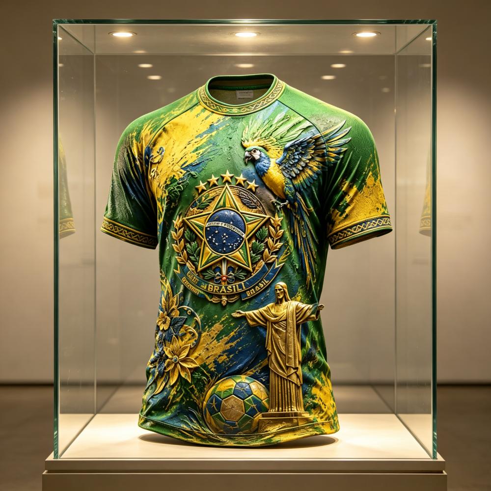 2026 New Brazilian Trend Design Football Women's Shirt, Fan Surrounding Quick Drying Breathable Light and Thin Comfort Family Kids Tees