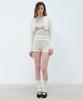 Aobteu Ribbed Knit Shorts - Ivory