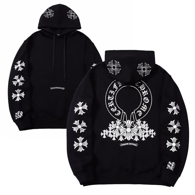 810 CHROME HEARTS 2025 Autumn and Winter New Plus Size Classic Style Logo Hooded Sweatshirt, Suitable for Couples To Wear