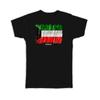 Gift T-Shirt : Kuwait Flag Asia Travel Expat Country Watercolor