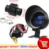 Car Digital Led Water Temperature Gauge -10-110 Celsius With Water Temp Joint Pipe Sensor 10MM Adapter 1/8NPT Voltmeter 2 IN 1