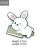 New Enamel Pin Rabbit Bunny Animal with Knife Funny Metal Pin Gift Birthday 1 Piece