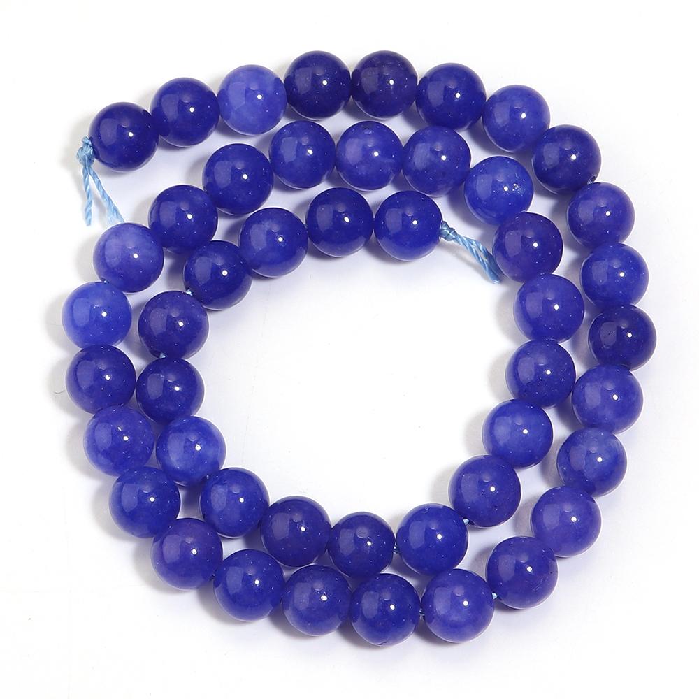 1 Sznurek 6/8/10mm Naturalne Kamienie Kyanit Błękitny Okrągłe Luźne Koraliki Dystansowe Do Tworzenia Biżuterii DIY Akcesoria do Naszyjników Bransoletek