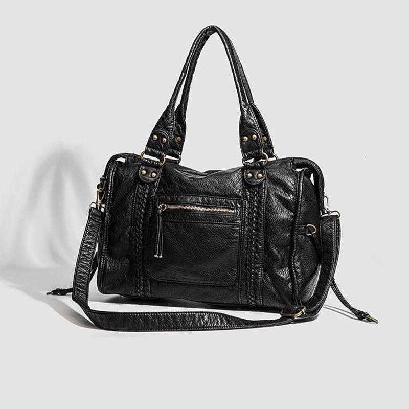 Retro locomotive bag One shoulder messenger bag Tote bag Large bag Women's large capacity bag Washing bag