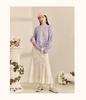 Elegant Purple Sequin Round Neck Sweater - Soft, High-Grade Pullover with Niche Design and Lazy Style.