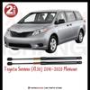 2 Peças Amortecedor da Tampa Traseira para Toyota Sienna (XL30) 2010 - Minivan COM Porta-malas de Mola Amortecedores a Gás