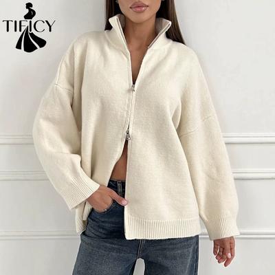 Moda feminina casual outono inverno cor sólida estampa manga comprida gola alta tops roupas femininas lã malhas suéteres