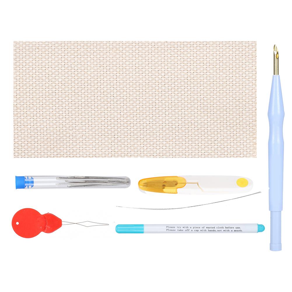 Punch Needle Stickerei Set DIY Dicke Wolle Kräftiges Messingrohr Garn Schere Werkzeuge Set