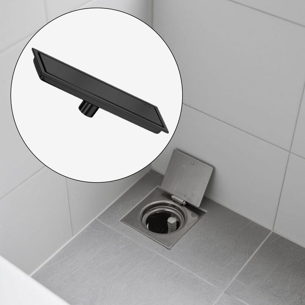 Rectangular Floor Drain Fast Drainage Flat Linear Shower for Home Bathroom