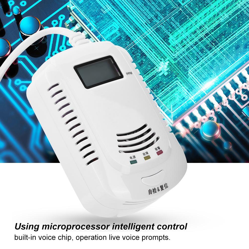 Combustible Gas Detector Live Action Speech LED Display Alarm Combustible Gas Leakage Sensor