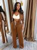 TW802 Women's Autumn/Winter Striped Hooded Cardigan & Straight-Leg Trousers Set