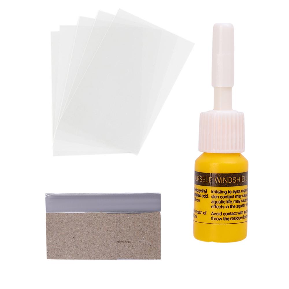 Car Glass Repair Fluid Car Windshield Crack Scratches Ox Eye Star Crescent Shaped Repair Adhesive Liquid Glass Repair Toosls
