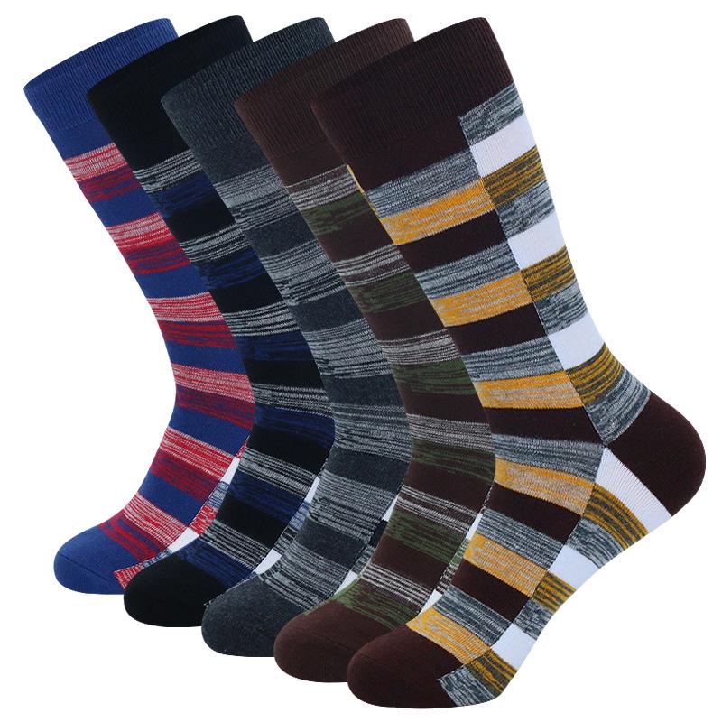 

Men s Plus Size Plaid Cotton Socks - High Tube, Anti-Odor, Thickened for Autumn/Winter Size 42-48