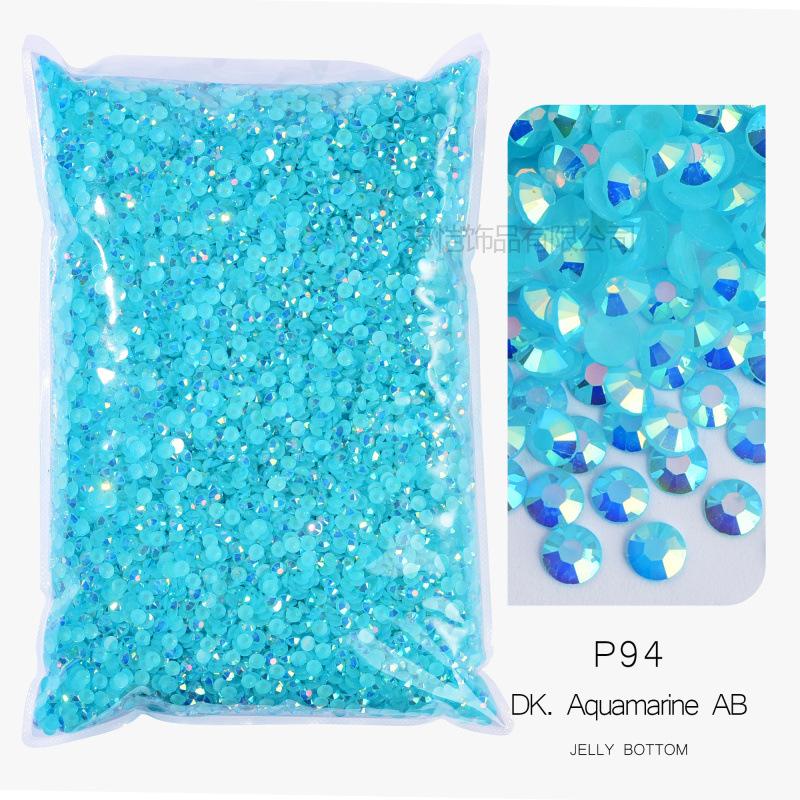 Jelly Resin Flat-Bottomed Diamond, Nail Art Beauty, Mobile Phone Case Decorative Rhinestone Diy Decorative Clothing Accessories