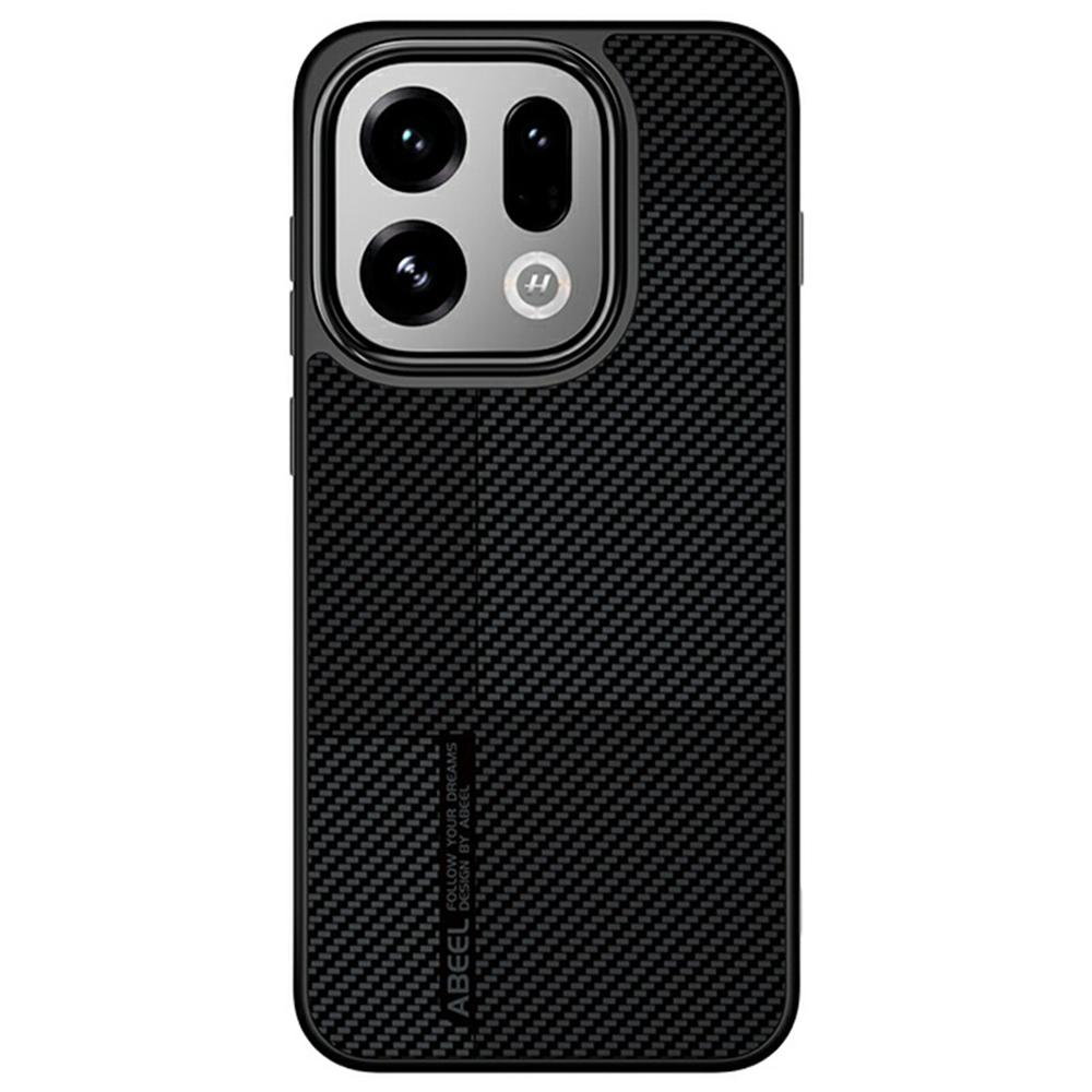 Seria ABEEL CF-Lyocell Do Oppo Find X9 5G Magnetyczne Etui Mikrofibra + PC + E-TPU Pokrowiec na Telefon