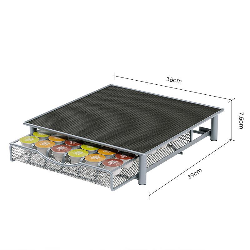 Kapsel Kaffee Lagerung Rack Pull-Out Organizer Kaffeemaschine Rack mit Schublade Teebeutel Lagerung Box Küche Organizer Regale