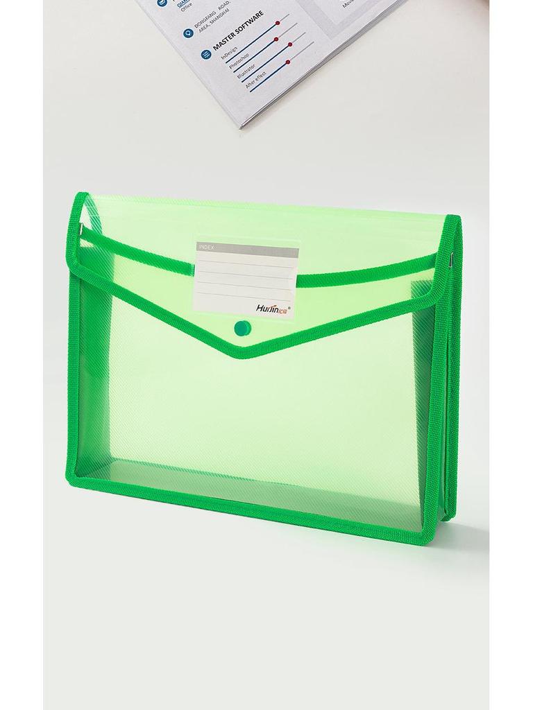 Transparent A4 Document Bag with Large Capacity and Business Card Holder
