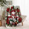Christmas Theme Printed Blanket - Perfect for Couch, Bed, Travel & Outdoor Use | Machine Washable, Cozy & Durable.
