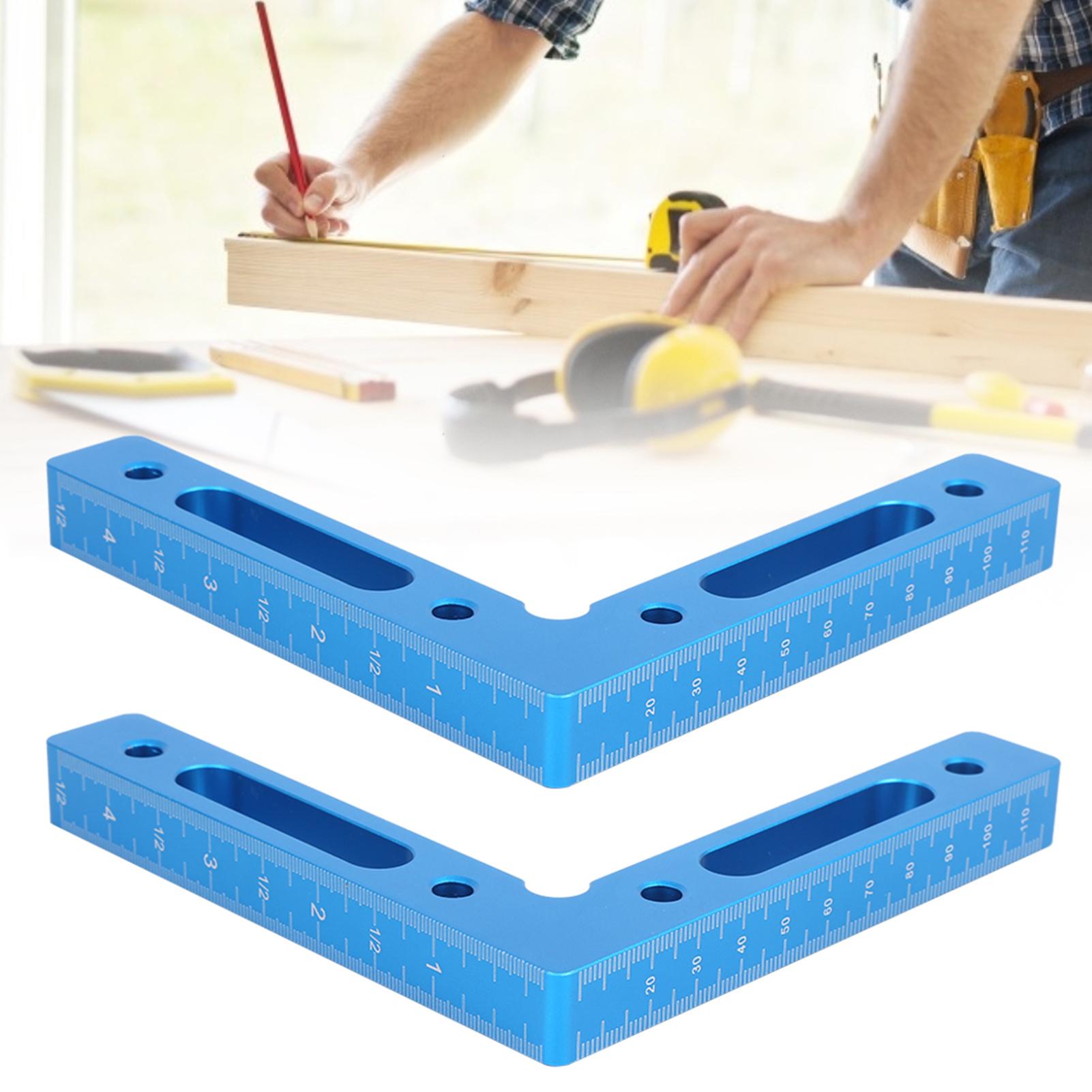 

Набор 2 шт. Алюминиевый сплав Плотник 90 градусов Прямой угол Позиционер Зажимы Деревообрабатывающий инструмент Синий