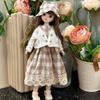 30Cm Doll Clothes 1/6 Bjd Doll Fashion Outfit Set Pretty Dress Hat Winter Coat Girl Plaything Present Doll Accessories Girls Present