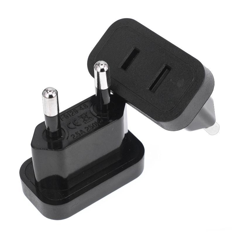 1Pcs Usa Japan To South Korea Russia Europe European Regulation Charge Converter 2.5A Us To Eu Plug Outlet Power Socket Adapter