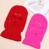 Men Women Thermal Knitted Full Face Cover Ski Mask Neck Warmer 3 Hole Balaclavas