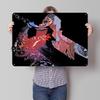 FFX Auron Negative Space D Texture Metal Poster Customized Wall Art Tin Sign Gift for Mancave Decoration Bedroom Accessories