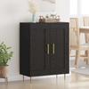 Sideboard In Black Oak Look 69.5 X 34 X 90 Cm