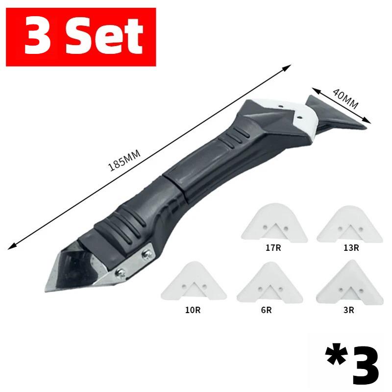 Multi Functional Three In One Silicone Scraper. Detachable Glue Head, Remove Residual Glue Stains, Beautiful Seams