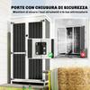 Raised Garden House with 3 Removable Shelves, in Wood and Steel, 94x43x166 cm, Multicolor
