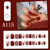 Winter Sweet Cartoon Christmas Wearing Nails Snowflake Santa Claus Nail Art Fake Nail Patch Christmas Collection