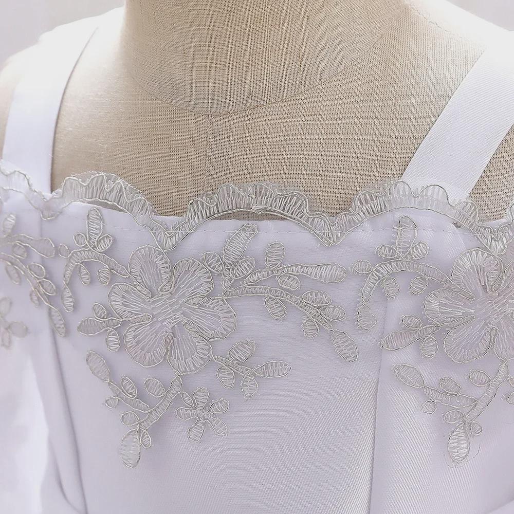 Baby Girl's Long-Sleeved Flower Princess Dress for First Birthday