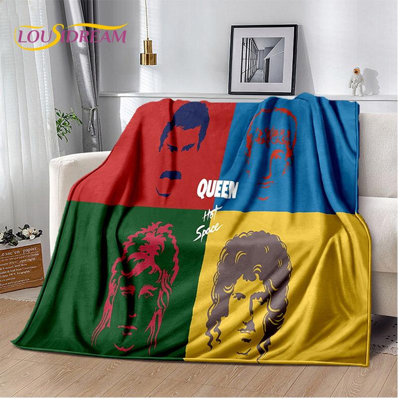 Freddie Mercury Queen-Rock-Band Soft Plush Blanket,Flannel Blanket Throw Blanket for Living Room Bedroom Bed Sofa Picnic Cover