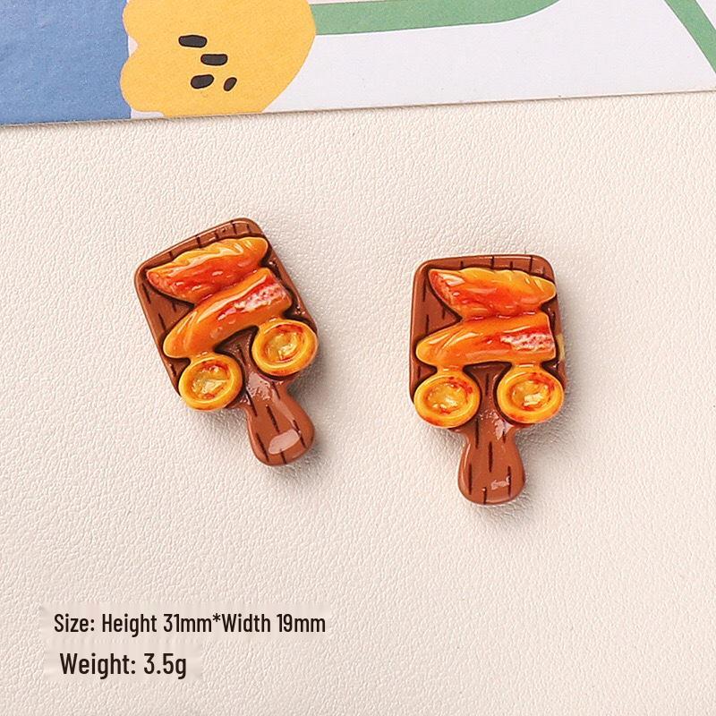 DIY Cartoon Resin Accessories: Bread, Fries, Cream, Hair Clips, Shoe Buckles & Stickers