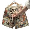 Summer Oversized Shorts Men Colorful Graffiti Print Shorts Couple Five-point Shorts Short Pants
