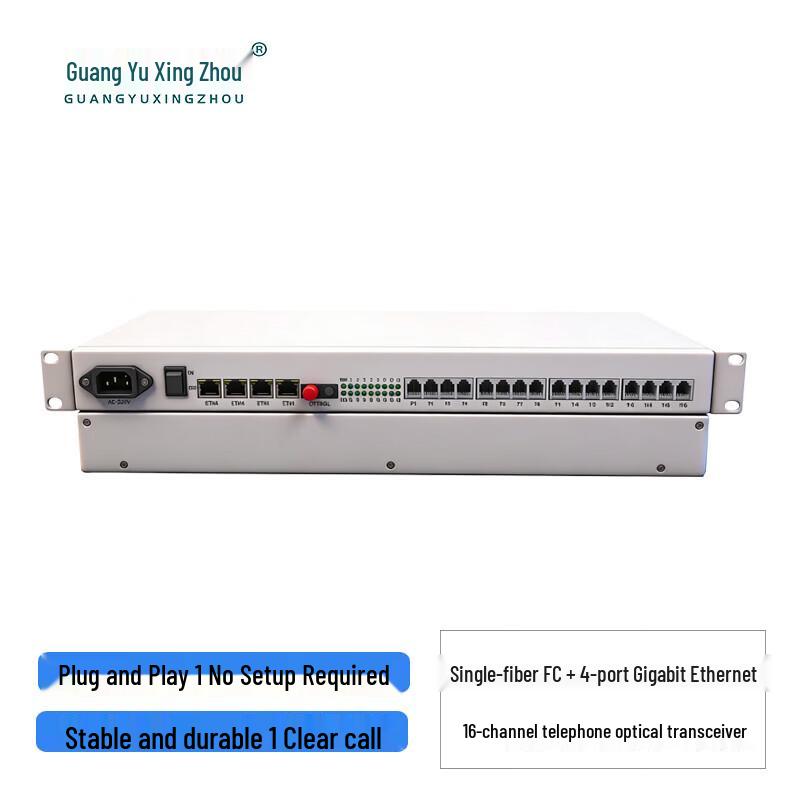 Guangyu Xingzhou GY-16P4GE Voice & Data Fiber Transceiver