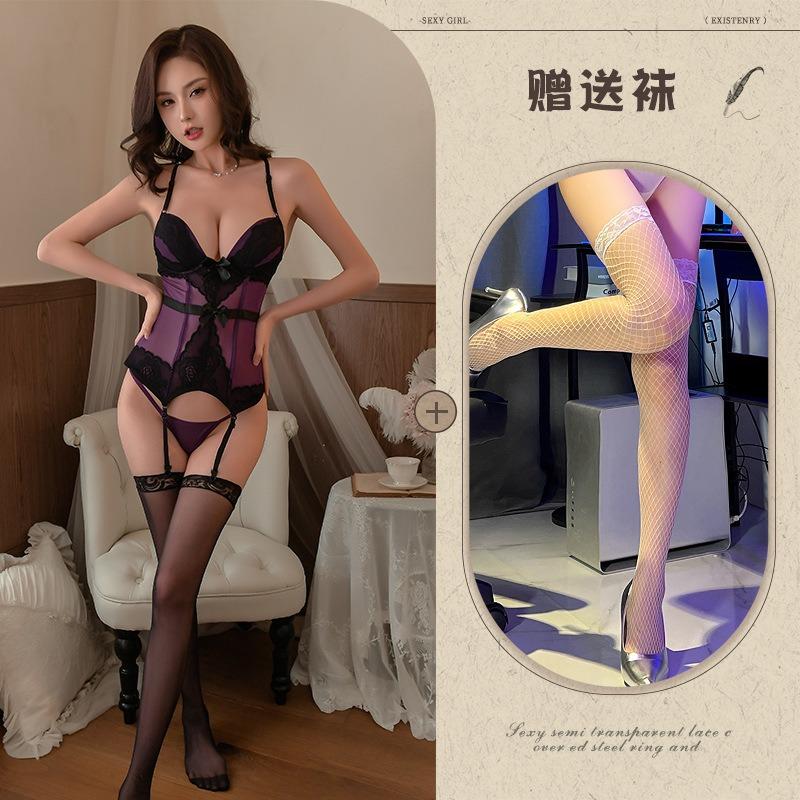 Night listening incense lace fish bone waist waistcoat garter small chest big free sexy pajamas onesie shapewear