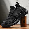2025 Summer New Platform Sports Shoes Lace-up Non-slip Fly-woven Men's Shoes Socks Mouth Trend Outdoor Trend Shoes