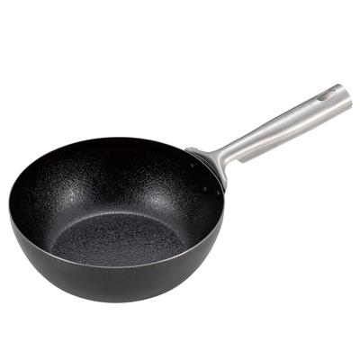 Captain Stag (CAPTAIN STAG) UG-1579 Frying Pan, 20cm Deep, Iron, Made In Japan, Fiberline