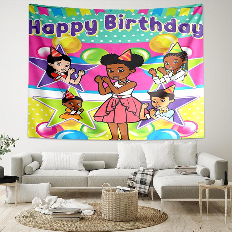 Gracie's-Corner Print Tapestry, Backdrop, Easy Setup, Ideal for Bedroom, Office & Living Room, with Aesthetic Wall Hanging Decor.