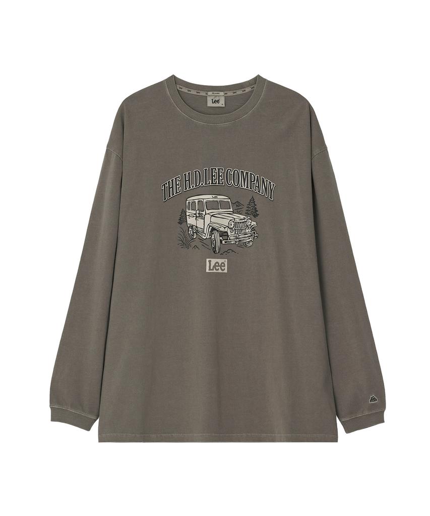 LEE Truck Graphic Long Sleeve T-Shirt Pigment Brown