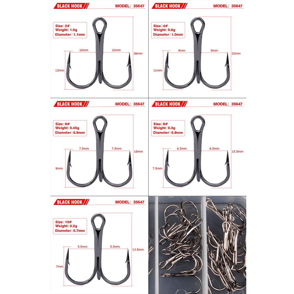 PRO BEROS2/4/6/8/10 # San Ben Hook LureHook Binding Hair 5 Specifications Mixed Pack of 50 Pieces In Box