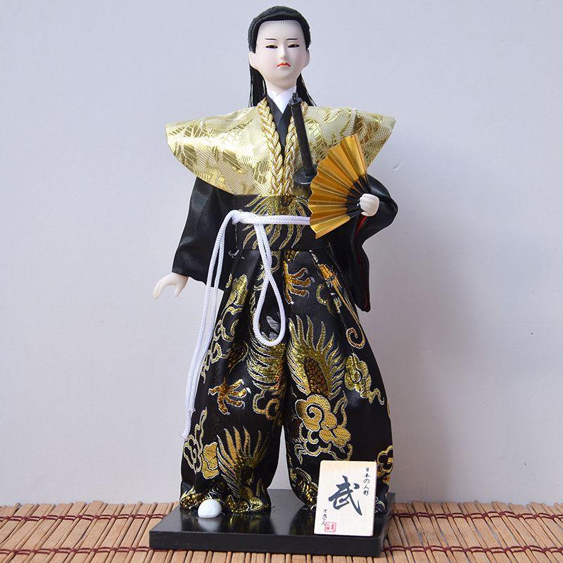 Japanese Style Samurai Statue Ornament Kimono