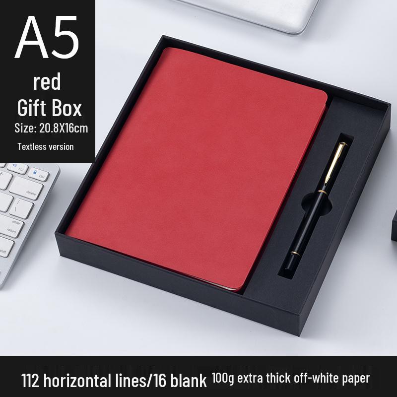 Customizable Sheepskin Notebook with Pen & Free Engraving - Company Logo 2025 Diary, A6/A5/B