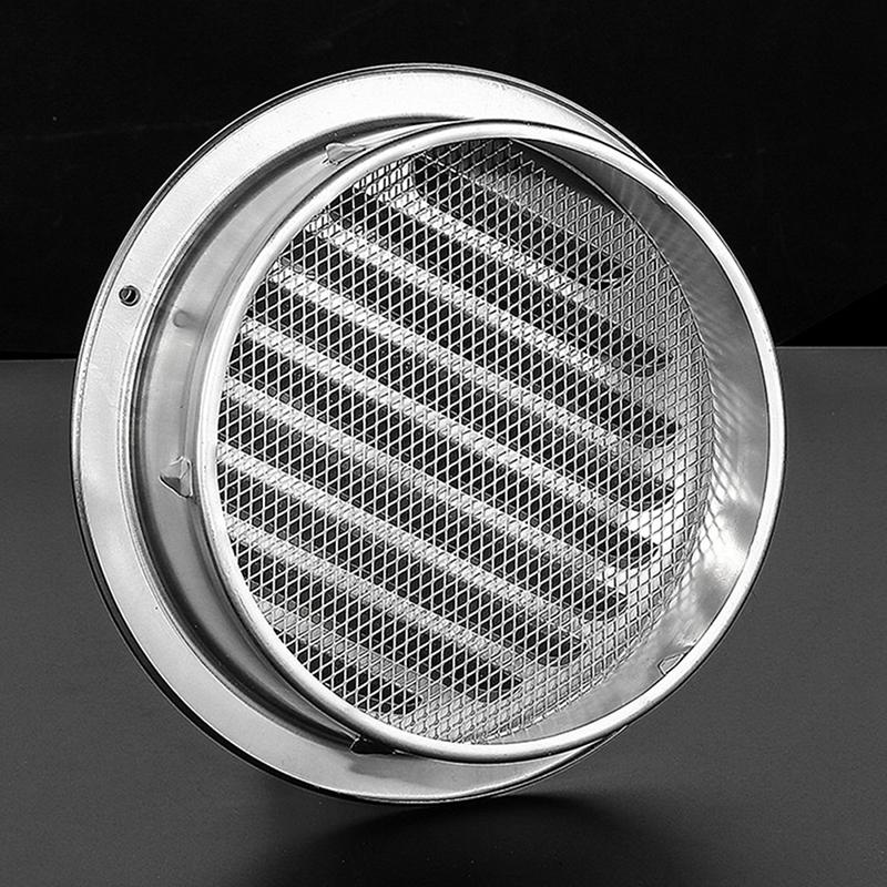 75 mm 201 rustfritt stål vegg luftventil gitter utvendig rund kanalventilasjon