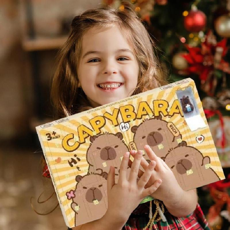 Countdown Christmas Capybara Calendars Blind Box Toy Figures Gift Decorative