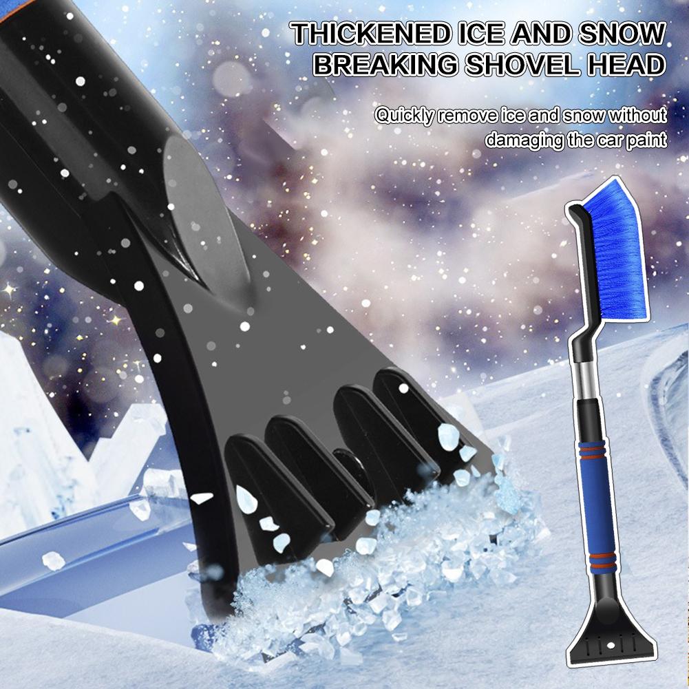 Ice Scraper Snow Brush Shovel Winter Auto Windshield Defrosting Tool Scratch-Free Bristle Head Brush Morning Commute Saviors